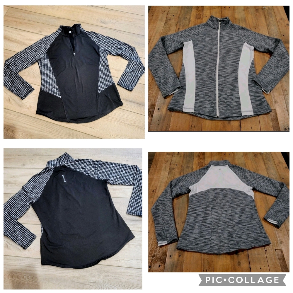Tek Gear Full Zip Jacket & Athletic Works 1/4 Zip Top Set Size S